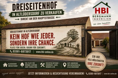 Altlüdersdorf – Einfamilienhaus inkl. Teilkeller, Scheune mit integrierten Stallungen!, 16775 Gransee, Einfamilienhaus